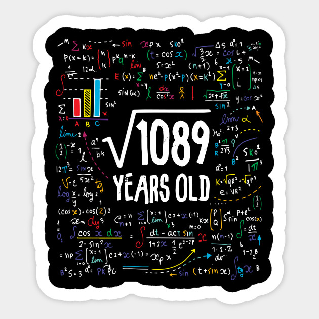 Square Root Of 1089 33rd Birthday 33 Year Old Gifts Math Square Root square-root-of-1089-33rd-birthday-33-year-old-gifts-math-square-root